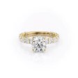 The Adelle Set With A 2 Carat Round Lab Diamond For Sale