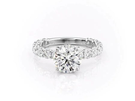 The Adelle Set With A 1.5 Carat Round Lab Diamond on Sale