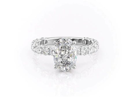 The Adelle Set With A 2.5 Carat Oval Lab Diamond Online