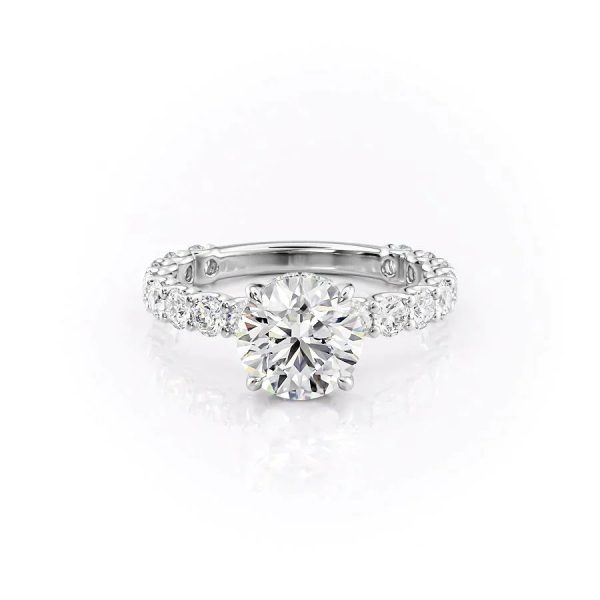 The Adelle Set With A 2.5 Carat Round Lab Diamond For Discount