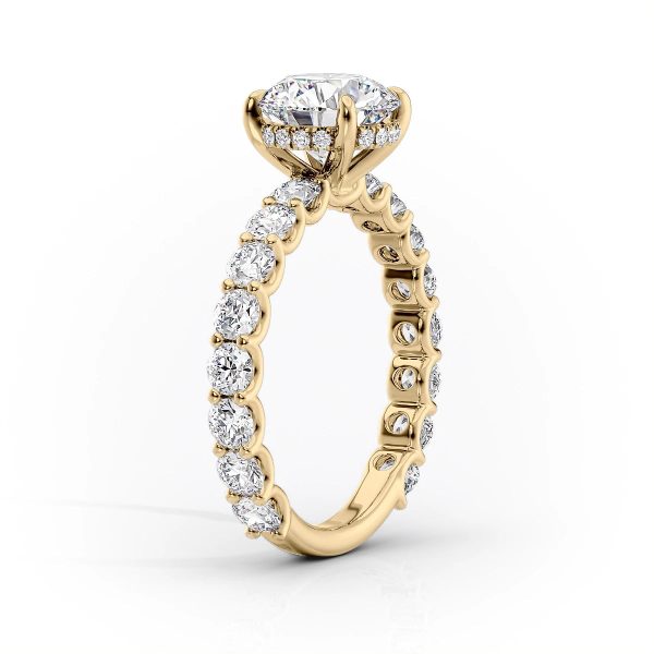 The Adelle Set With A 2 Carat Round Lab Diamond For Sale