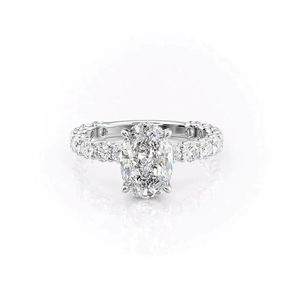 The Adelle Set With A 1 Carat Oval Lab Diamond Online Hot Sale