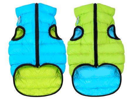 AiryVest Double-sided jacket for dogs S30 Light blue-Lime Sale