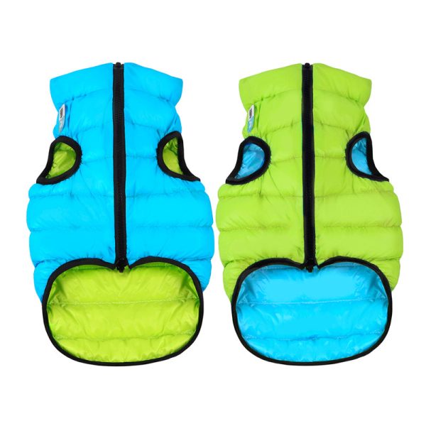 AiryVest Double-sided jacket for dogs S30 Light blue-Lime Sale