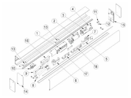 2pz Scivolo Guida Sinistro + 2pz Destro Valor Hh Ditec Entrematic 6valhsa Porta Online now