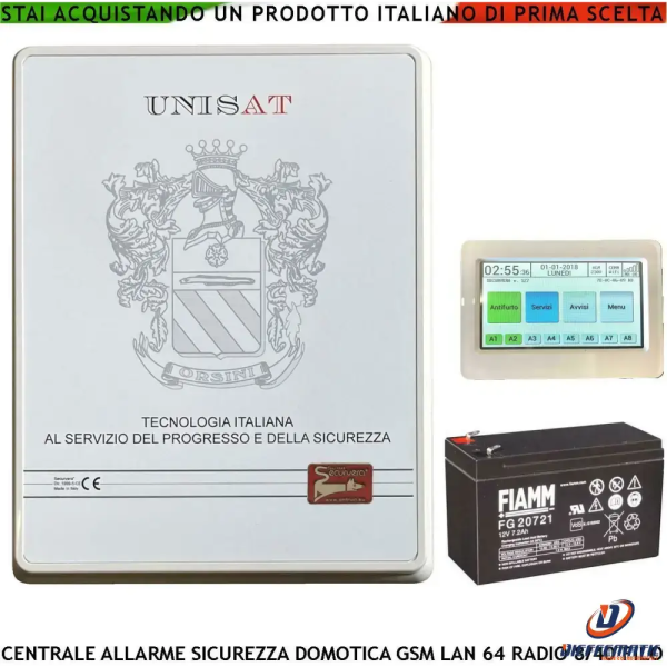 Adegua Impianto Allarme Filo Esistente Unisat Sicurezza Securvera Sv-unscubrfsb on Sale