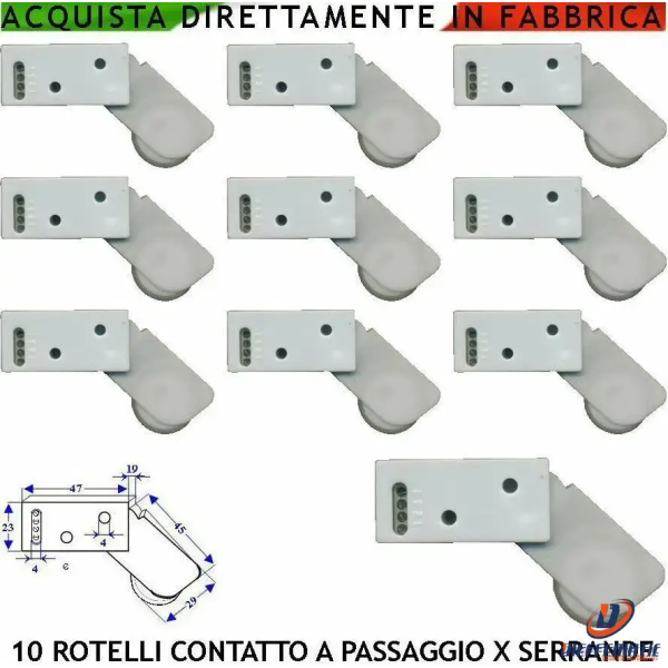 Allarme Sollevamento Tapparelle 10 Rotelli Bianchi Securvera Se-rcb10cpsia Online Hot Sale