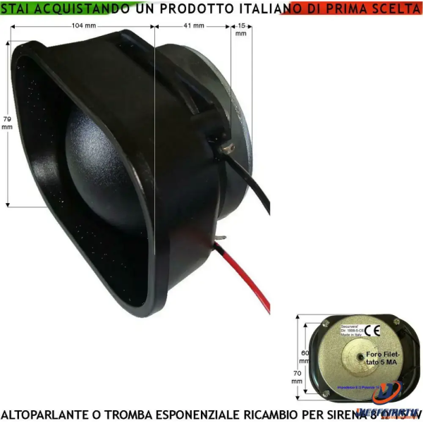 Altoparlante Magnetodinamico Tromba Esponenziale Securvera Sh-g18arssplc Online now